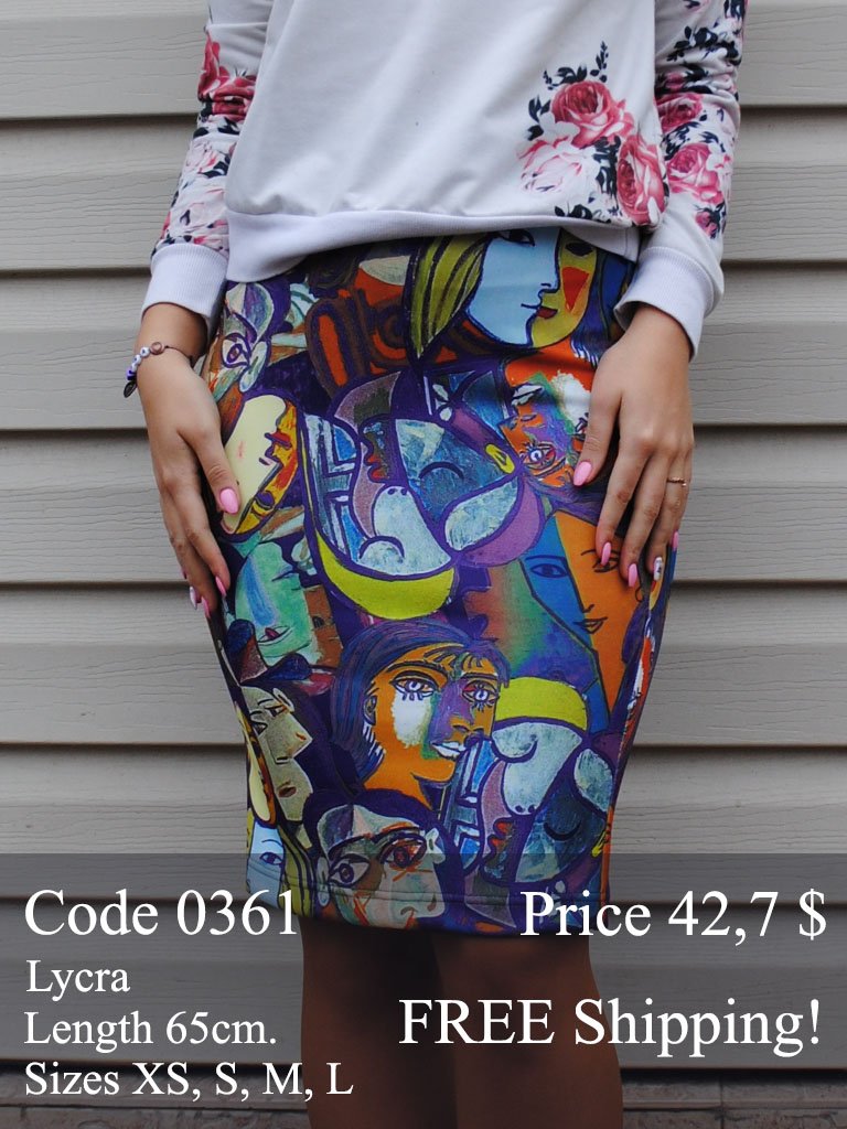 Summer midi pencil skirt