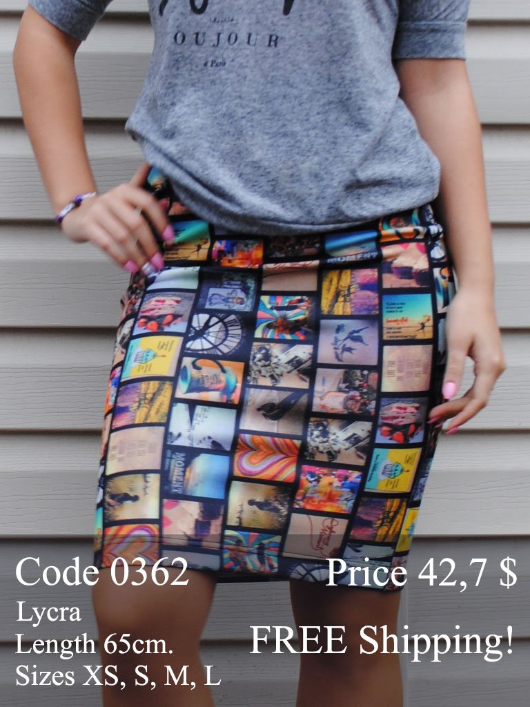 Summer midi pencil skirt