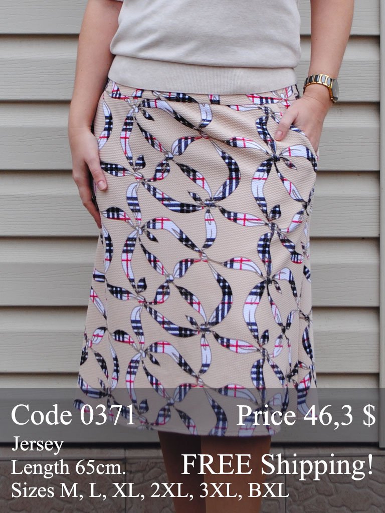 Summer midi pencil skirt