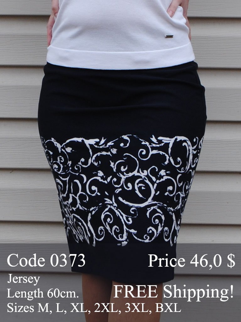 Summer midi pencil skirt