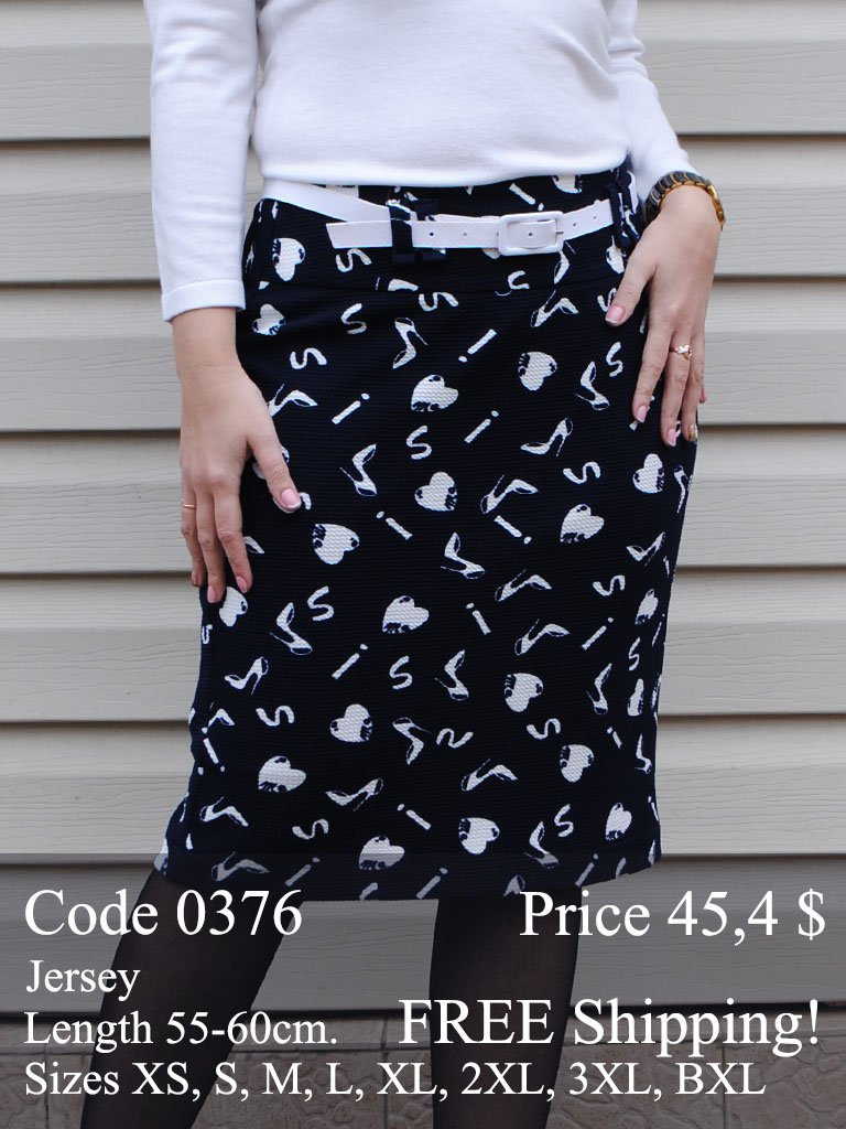 Summer midi pencil skirt