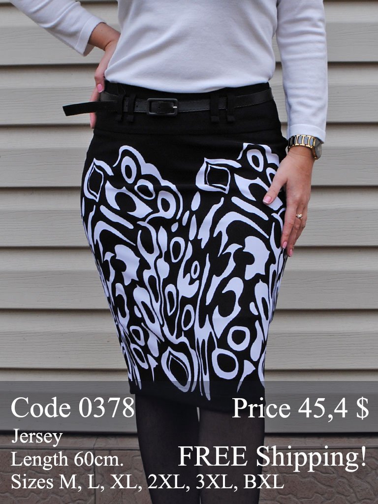 Summer midi pencil skirt