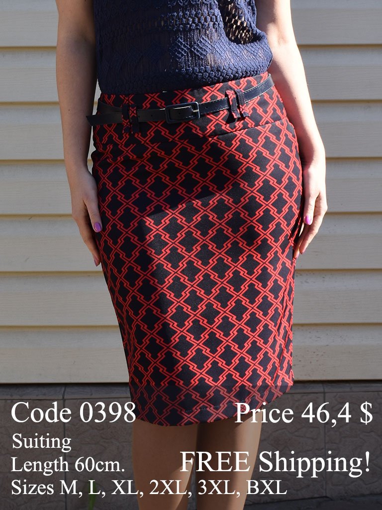 Summer midi pencil skirt