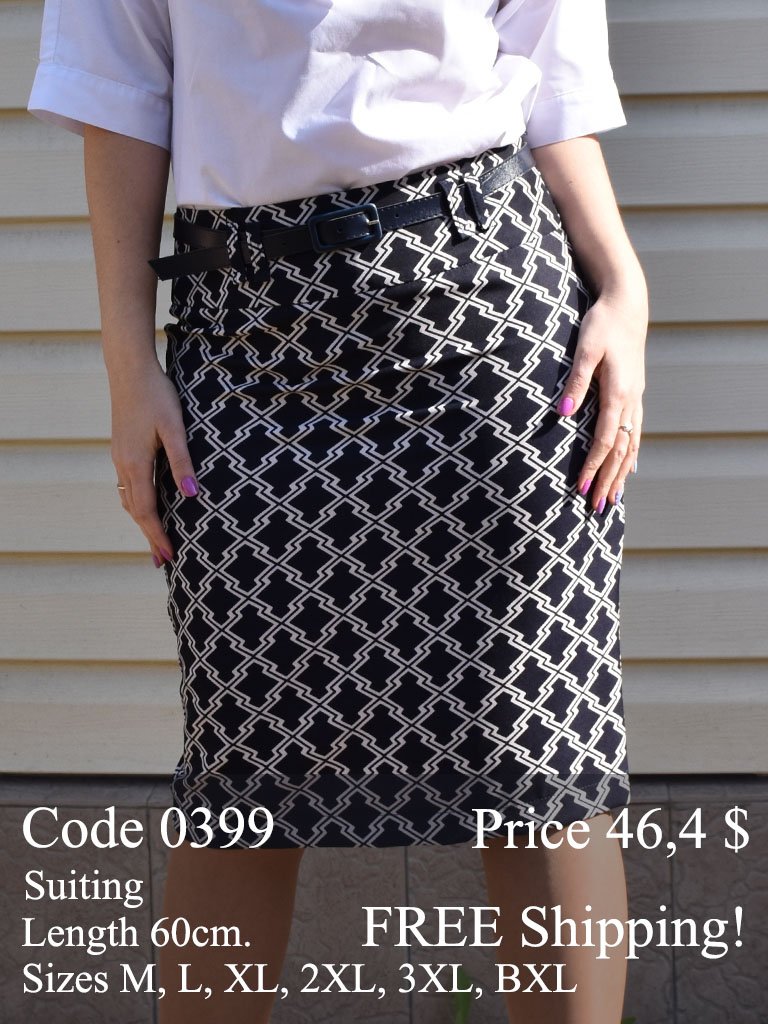 Summer midi pencil skirt