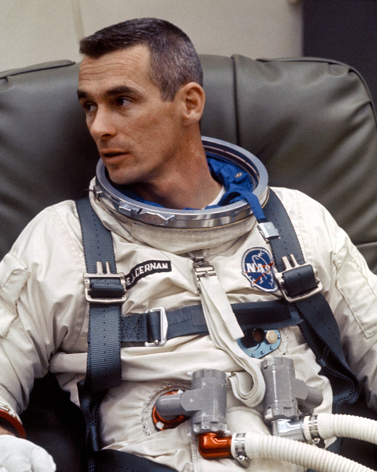 Gemini Astronaut Gene Cernan Is Suited Up For Test X Nasa Photo