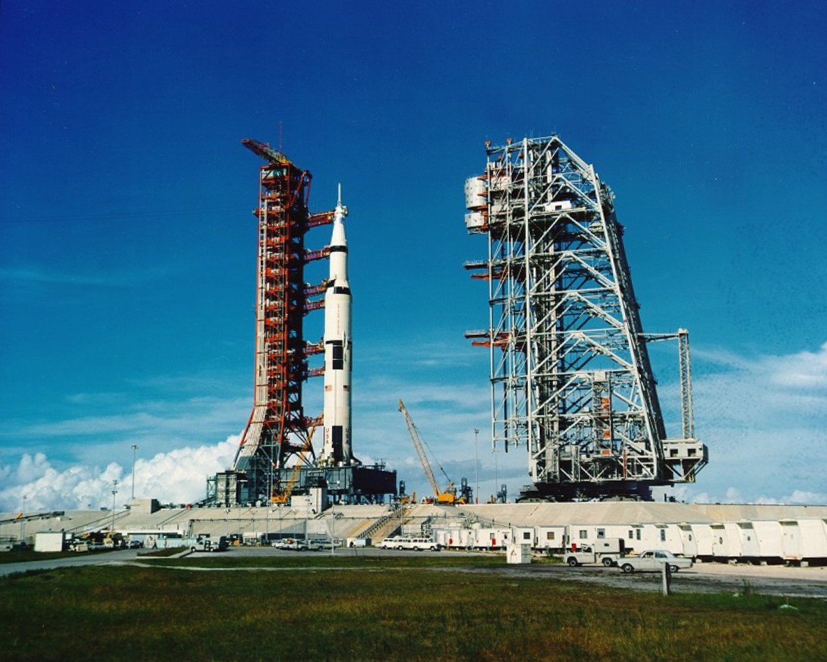 APOLLO 11 SATURN V AT LAUNCH COMPLEX 39 JULY 1, 1970 - 8X10 NASA PHOTO (BB-794)