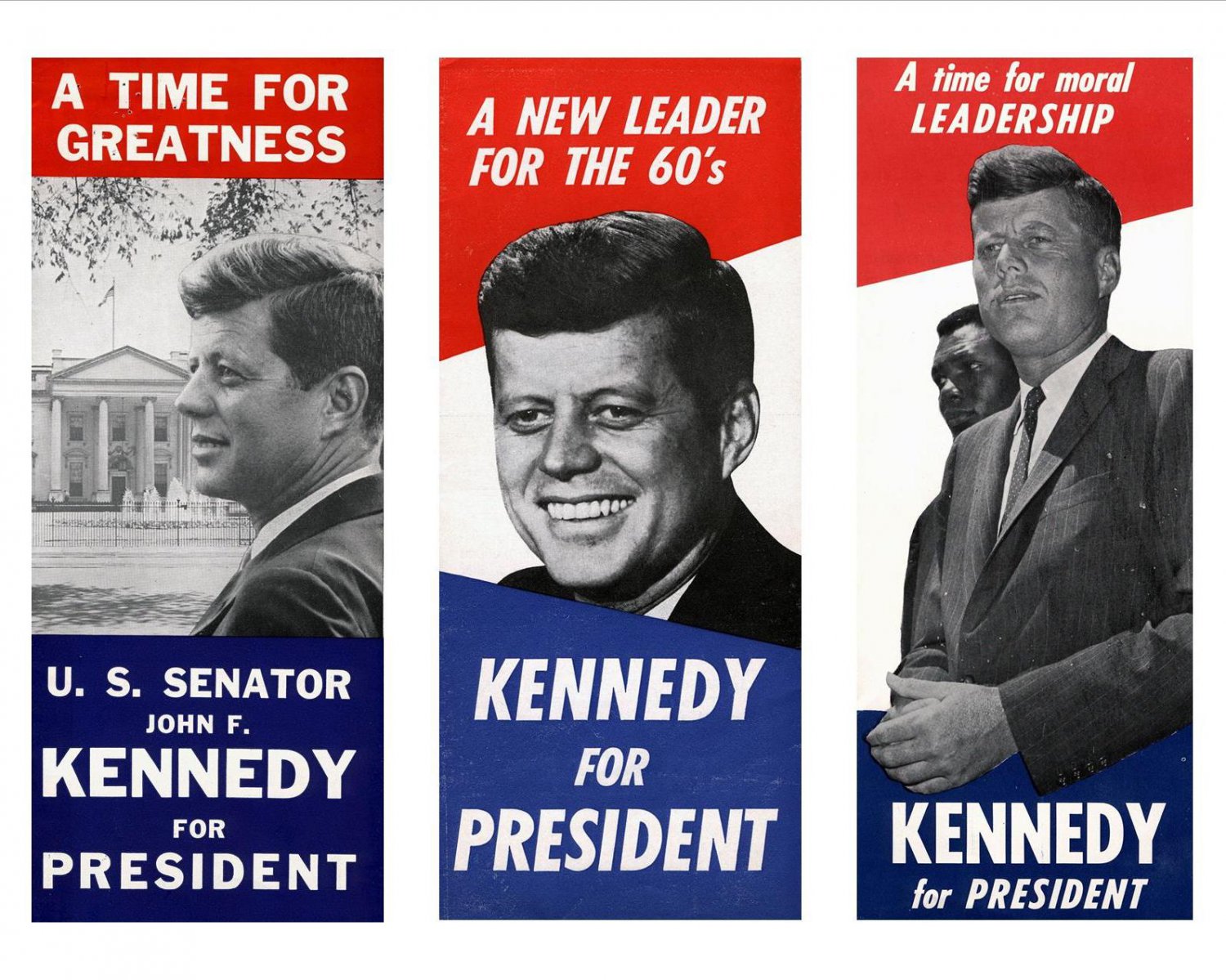 JOHN F. KENNEDY PRESIDENTIAL CAMPAIGN POSTERS 3 ON 1 PRINT - 8X10 PHOTO (ZY-221)