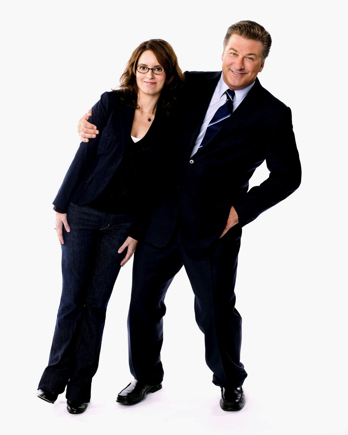 TINA FEY AND ALEC BALDWIN IN '30 ROCK' - 8X10 PUBLICITY PHOTO (OP-011)