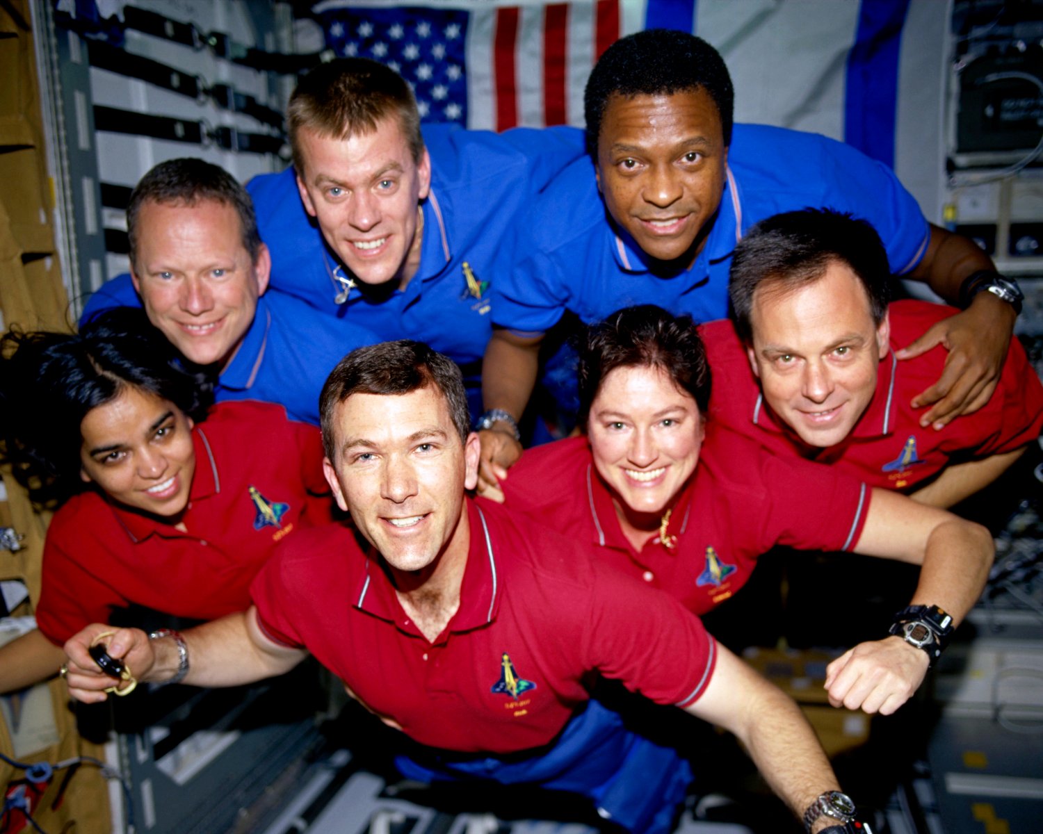 SPACE SHUTTLE COLUMBIA STS-107 CREW IN-FLIGHT PICTURE - 8X10 NASA PHOTO (EP-069)