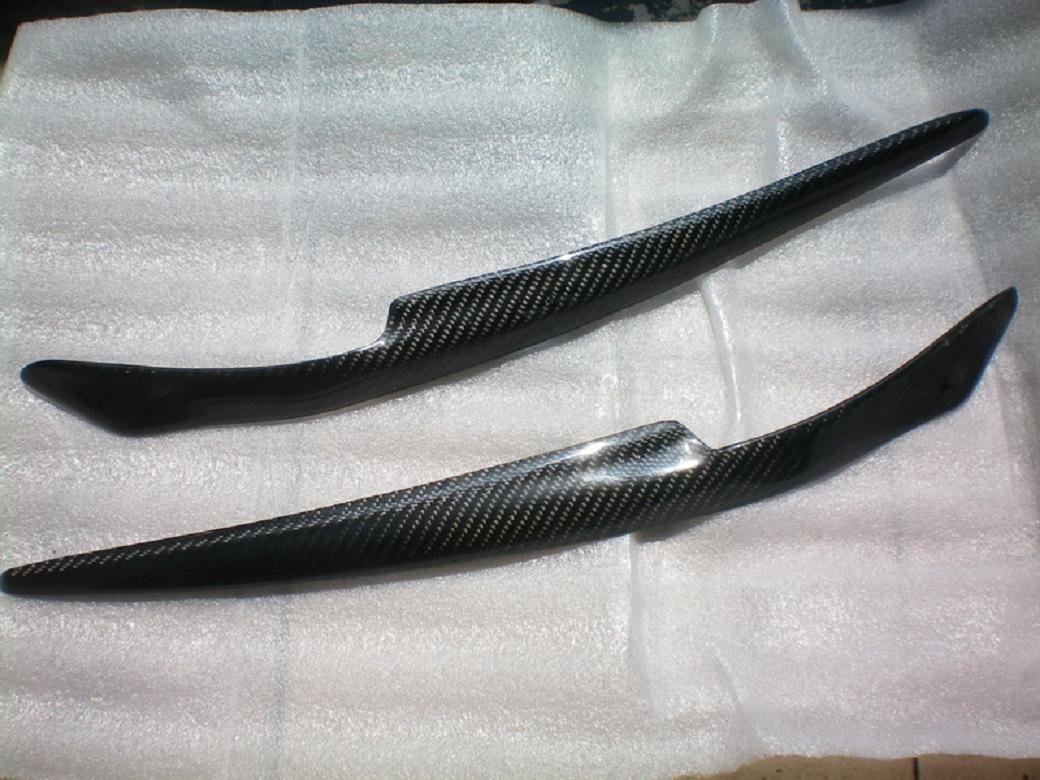 Carbon Fiber Headlight Eyebrows For Mitsubishi Lancer Evolution EVO X EVO10 2008-2014