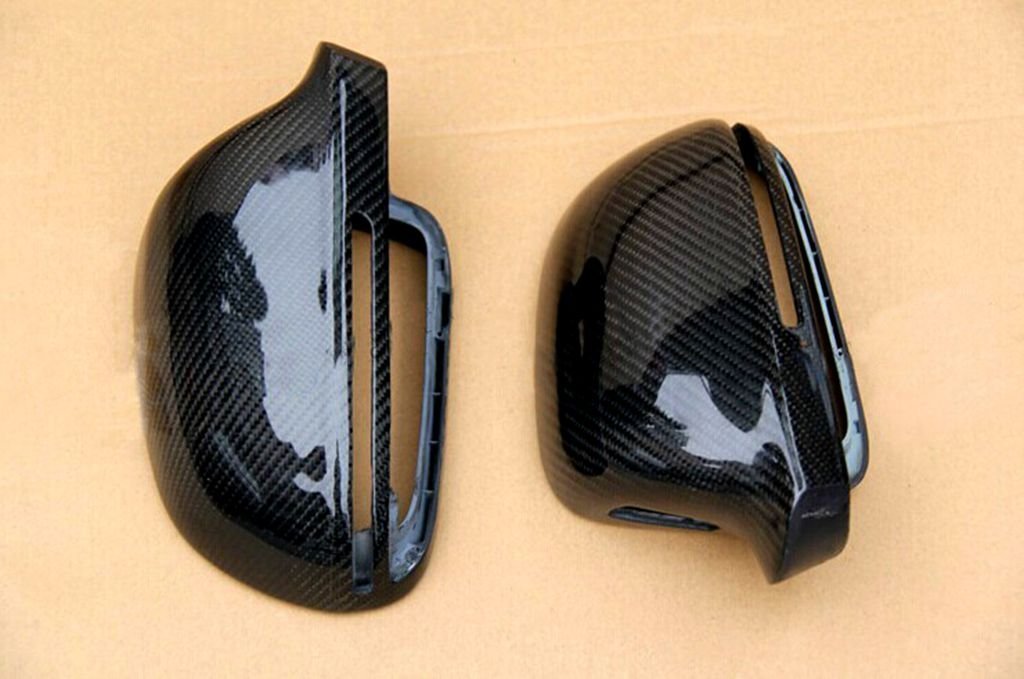 For Audi A4 B8 2008-2011 Carbon Fiber Mirror Covers Replacement