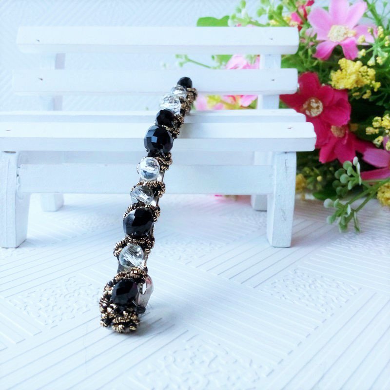 Beautiful Stylish Black Fashion Retro Crystal Rhinestone Barrette Hairpin Hair Clip