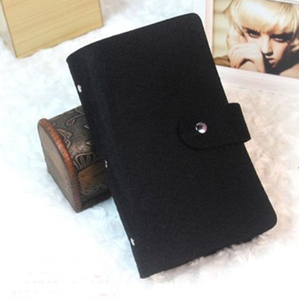 Fashion Retro Black Women Pouch ID Credit Card Wallet Cash Holder Organizer Case Box Pocket