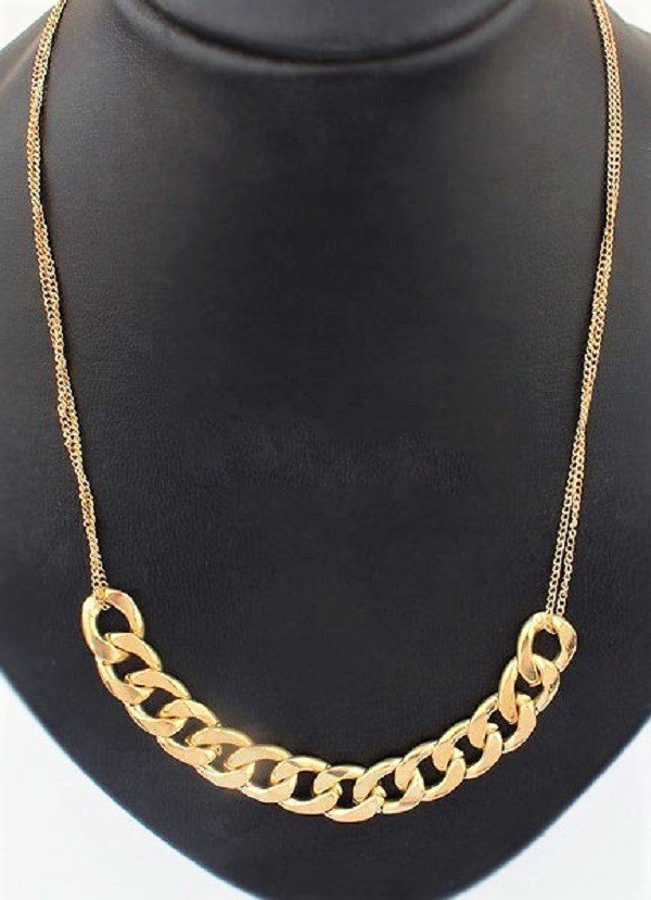 Elegant Thick Chunky Gold Plated Long Chain Necklace