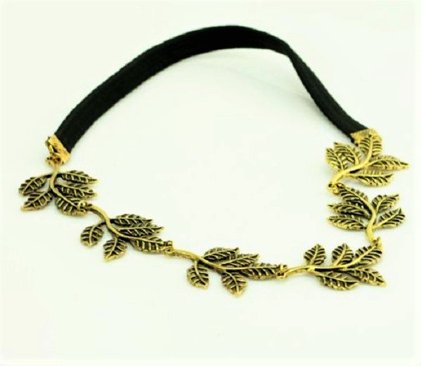 Elegant Greek Goddess Fashion Style Metal Antique Bronze Olive Leaf Headband