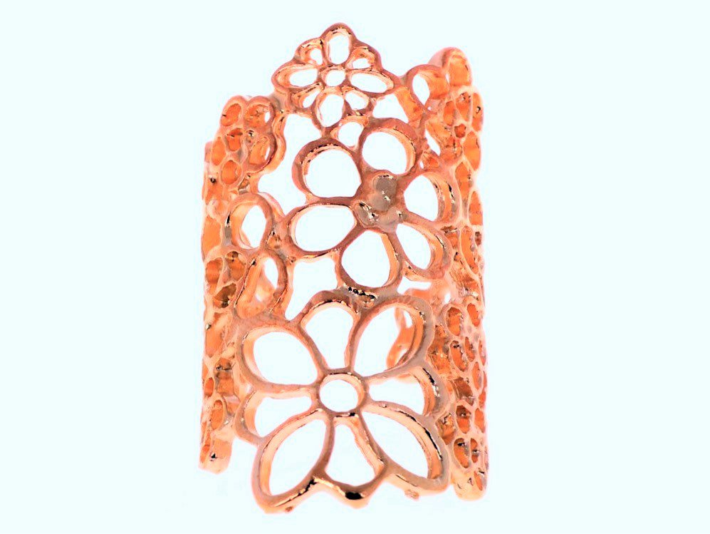 Fashion Victorian Gothic Retro Punk Gold Plated Chic Lace Floral Style Ring