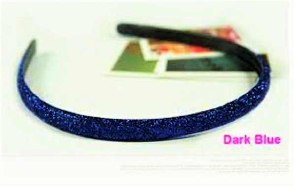 Hot fashion Retro Dark Blue Shimmering Shining Glitter Flashy Hair Headband