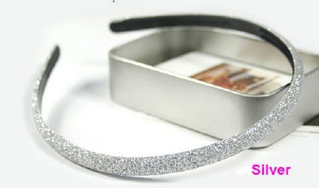 Hot fashion Retro Silver Shimmering Shining Glitter Flashy Hair Headband