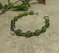 Prayer Bracelet Standard Sterling Silver (Green)