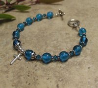 Prayer Bracelet Standard Sterling Silver (Blue)