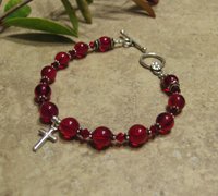Prayer Bracelet Standard Sterling Silver (Red)
