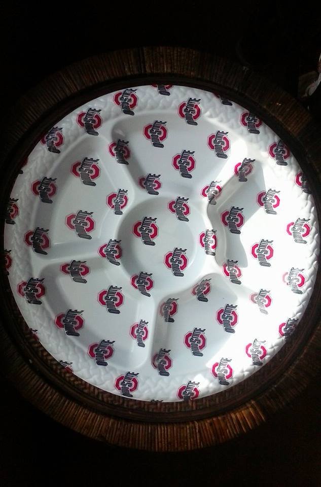 Ohio State University Hard Plastic Round Serving Tray