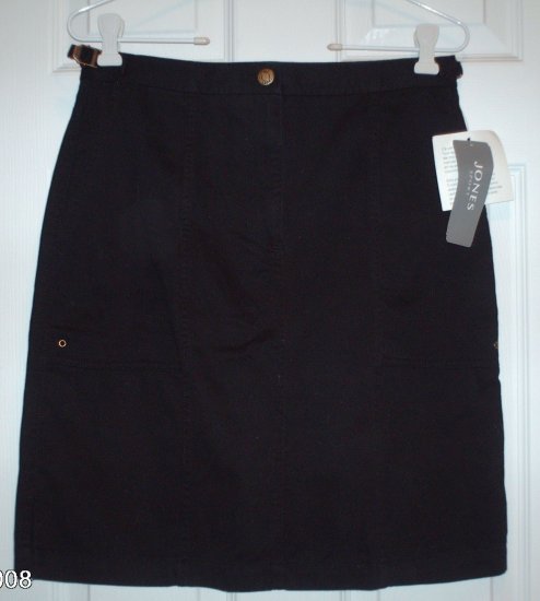 NWT New Jones Sport Black Cargo Skirt Size 4 Nice!!