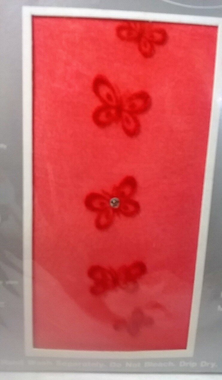 Fashion panty hose red butterflies and rhinestone 100% nylon Soxland Hosiery