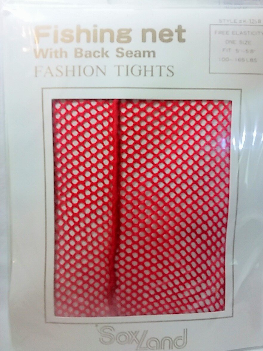 Fashion fish net red with back seam 100% nylon Hosiery pantyhose