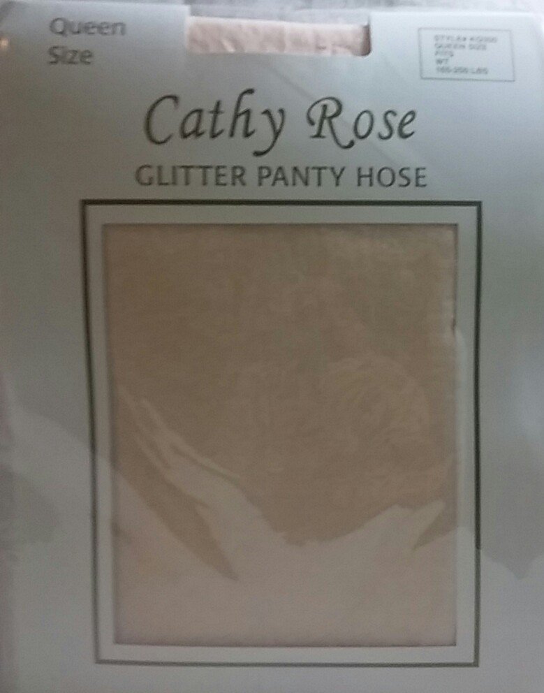 Fashion glitter panty hose black 100% nylon by Cathy Rose Hosiery pantyhose