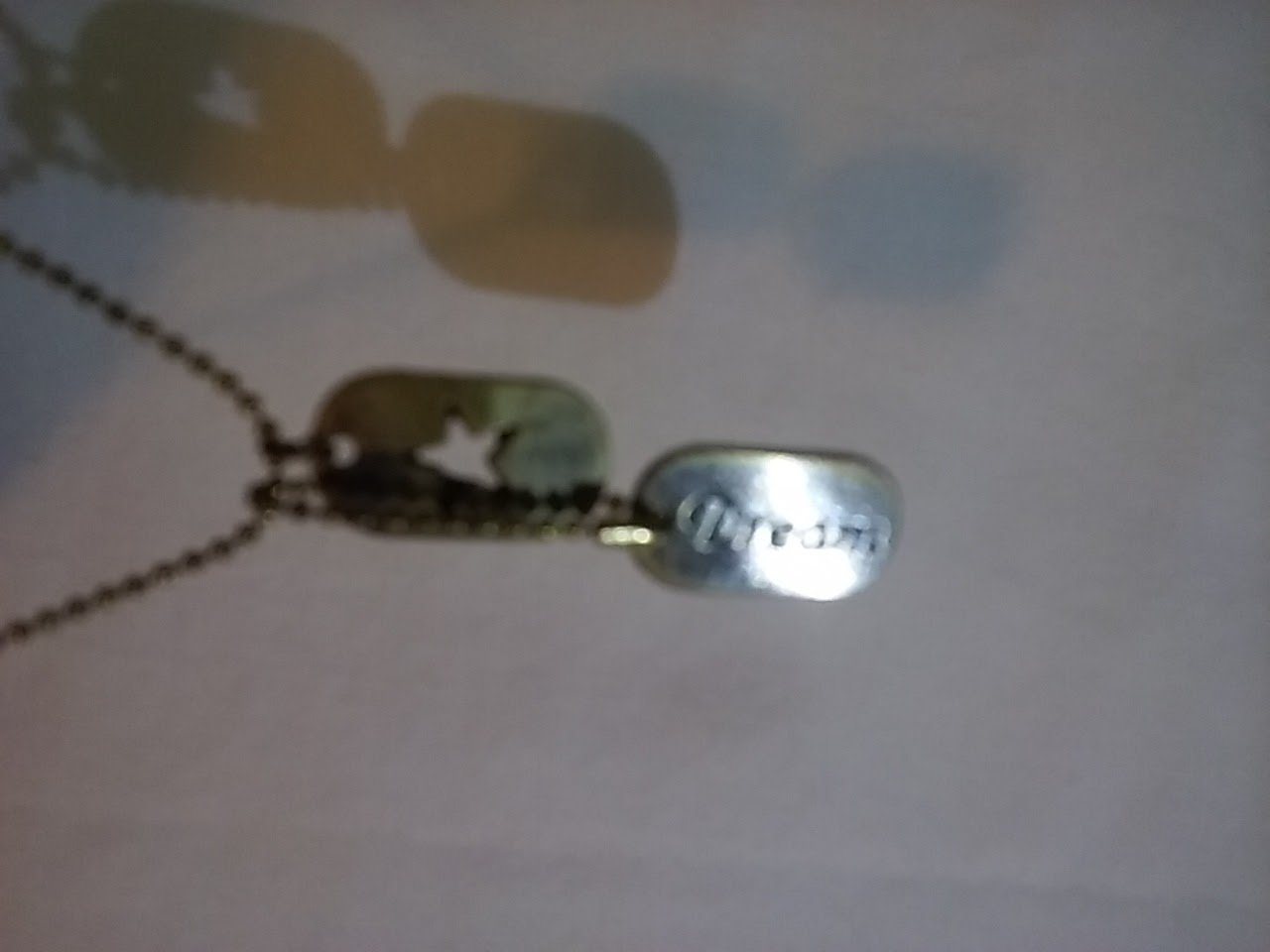ANTIQUE STYLE NECKLACE DREAM AND STAR WITH 18 INCH CHAIN