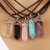 Necklaces Pendants Hexagonal Prism Gemstone Rock Natural Crystal