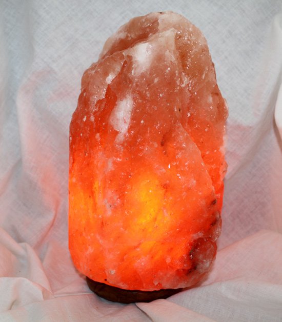 Salt lamp on Wood base XL