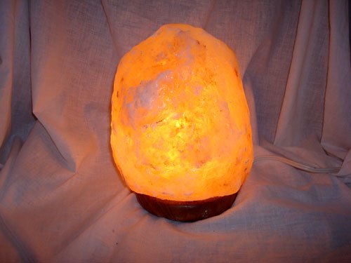 Salt Lamp Premium on Wood Base Small