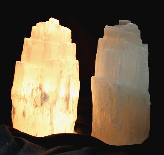 Selenite Skyscraper Lamp Small
