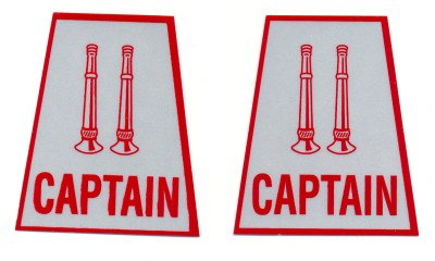 Reflective Helmet Trapezoid - CAPTAIN