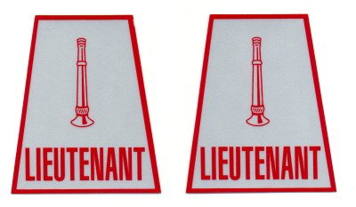 Reflective Helmet Trapezoid - LIEUTENANT