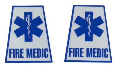 Reflective Helmet Trapezoid - FIRE MEDIC