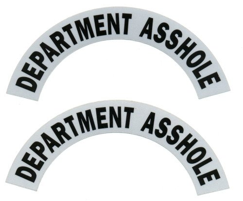 Reflective Helmet Crescent - DEPARTMENT A__HOLE