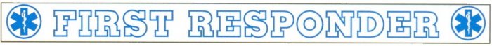 Inside Window Banner Decals - FIRST RESPONDER