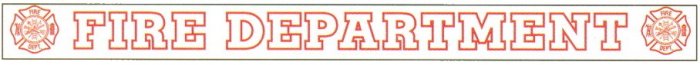 Inside Window Banner Decals - FIRE DEPARTMENT