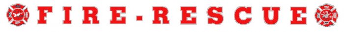 Inside Window Banner Static Decals - FIRE-RESCUE