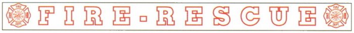 Outside Window Banner Decals - FIRE-RESCUE