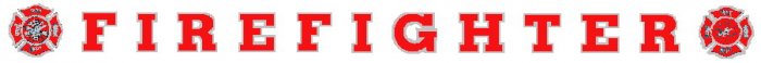 Inside Window Banner Static Decals - FIREFIGHTER
