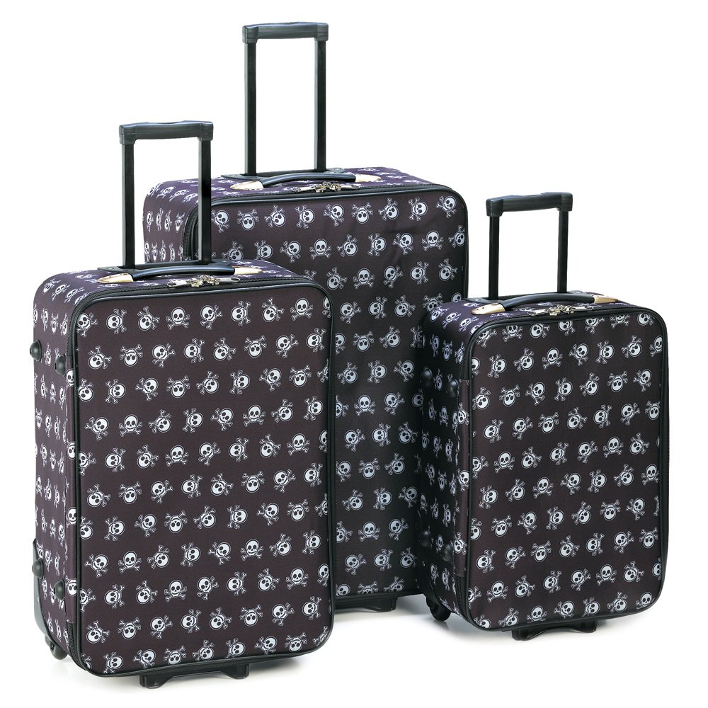 Skull n Crossbones Luggage - 3pc Set