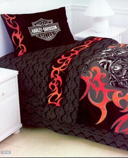 Harley Davidson Motorcycle Bedding Full/Queen Comforter
