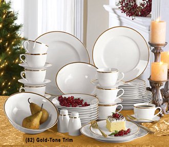 Corbel 45-Pc. Banded Dinnerware Set