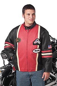 Genuine Solid Leather Racing Jacket size 2X