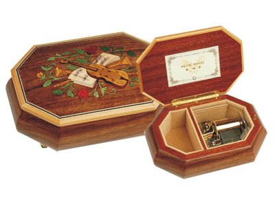 Wooden music jewelery box