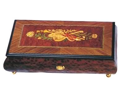Wooden music jewellery box